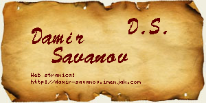 Damir Savanov vizit kartica